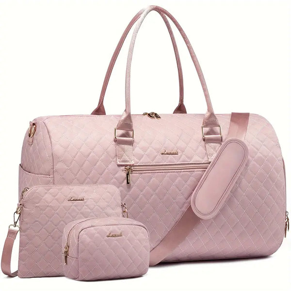 2pcs Travel Duffle Bag And Makeup Bag